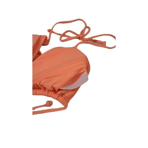 Billabong Sol Searcher Tri Bikini Top Peach Size M Adjustable Juniors - Picture 6 of 10